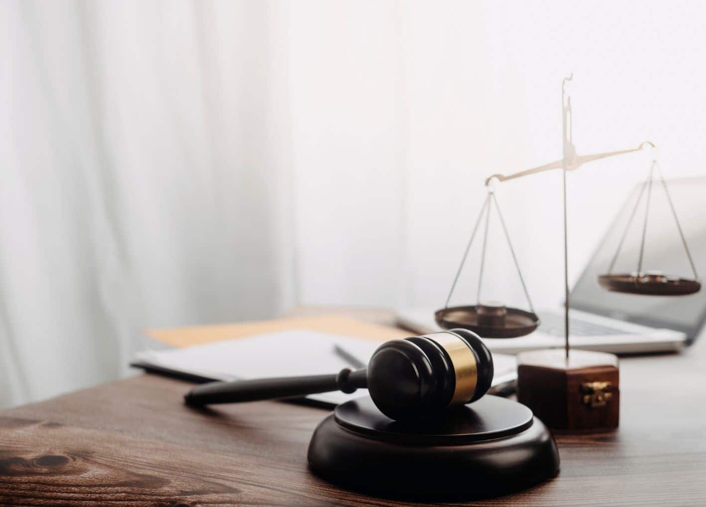 Gavel on desk