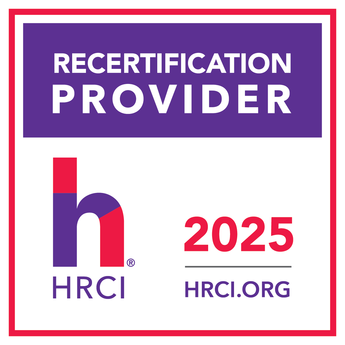 HRCI Recertification Provider Seal