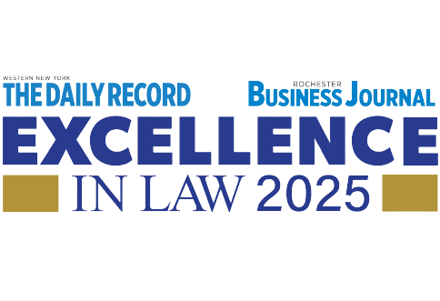 Rochester Business Journal and Western NY Daily Record Excellence in Law 2025 (logo)