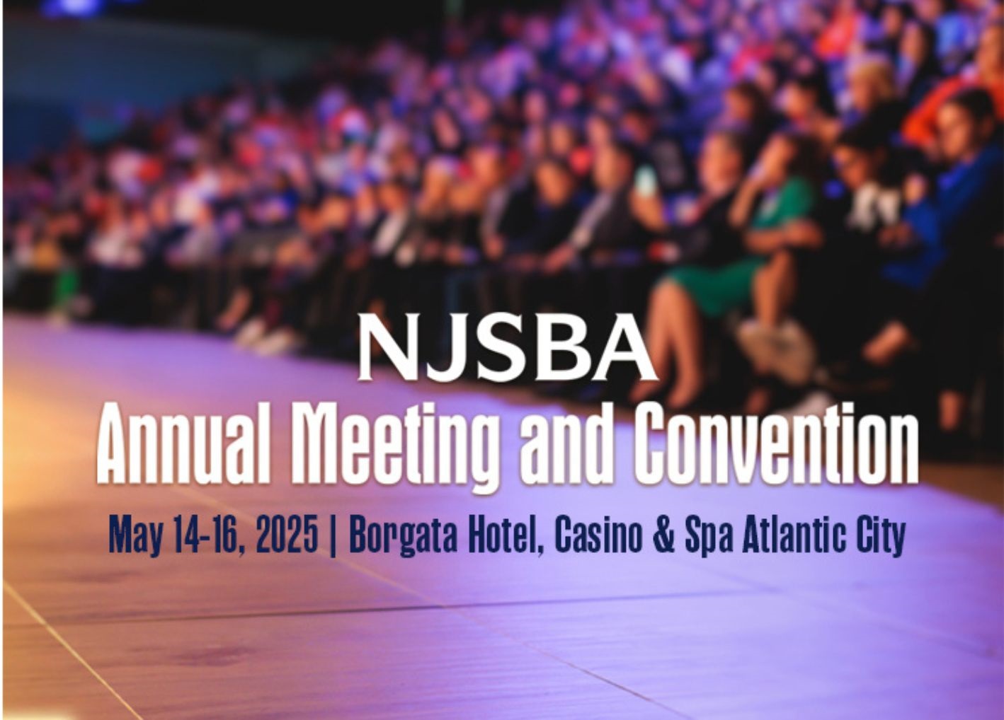Crowd surrounding a stage; NJSBA Annual Meeting and Convention
