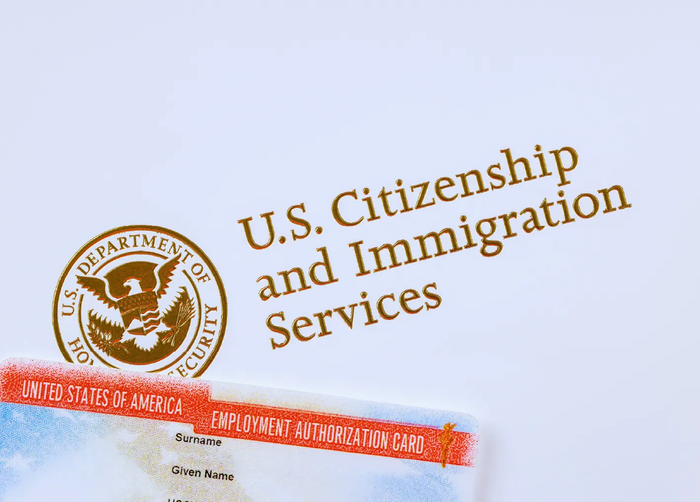 Department of Homeland Security Employment Authorization Card