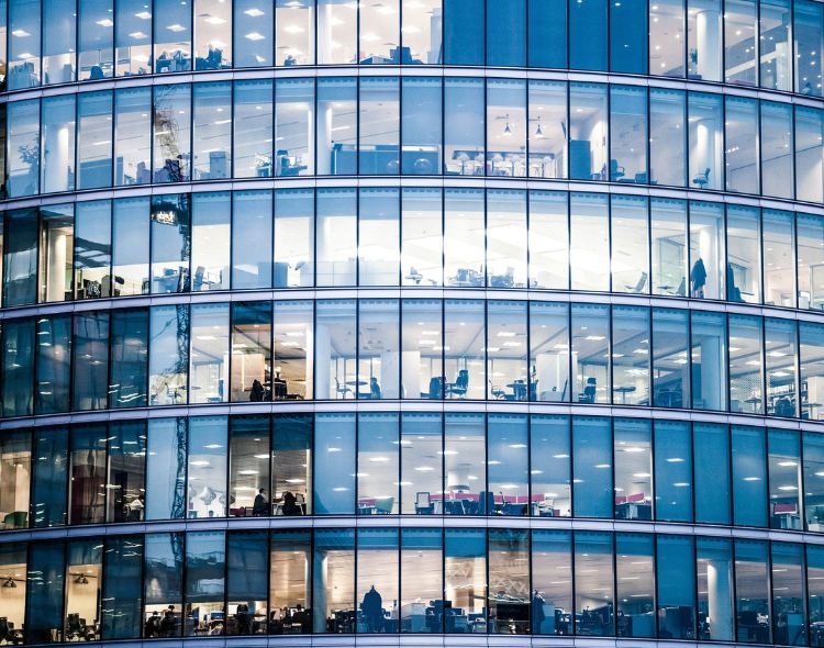Windows of an office building