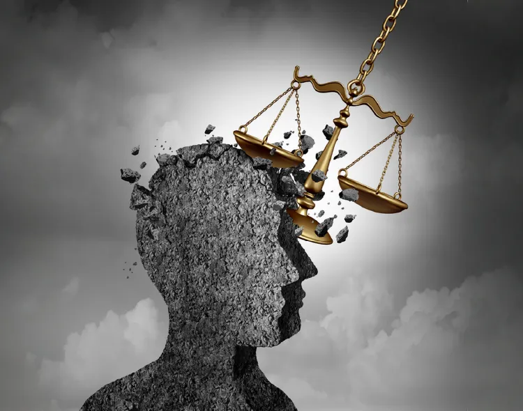 law scale damaging a human icon