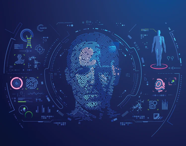 Data security and Biometrics illustration