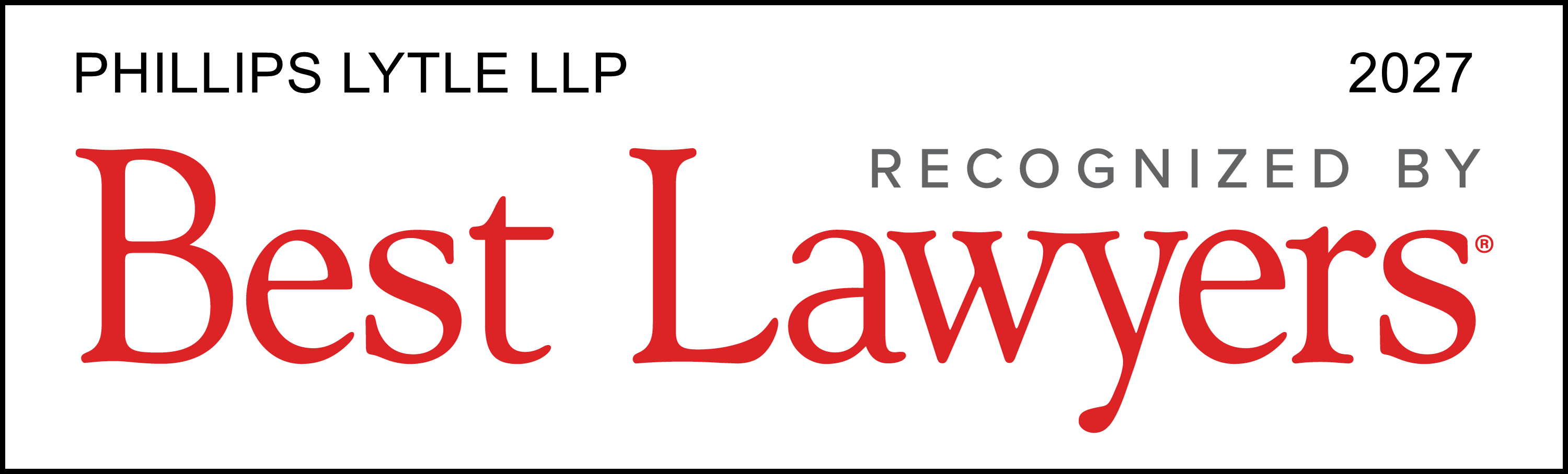 Best Lawyers Firm Badge 2027