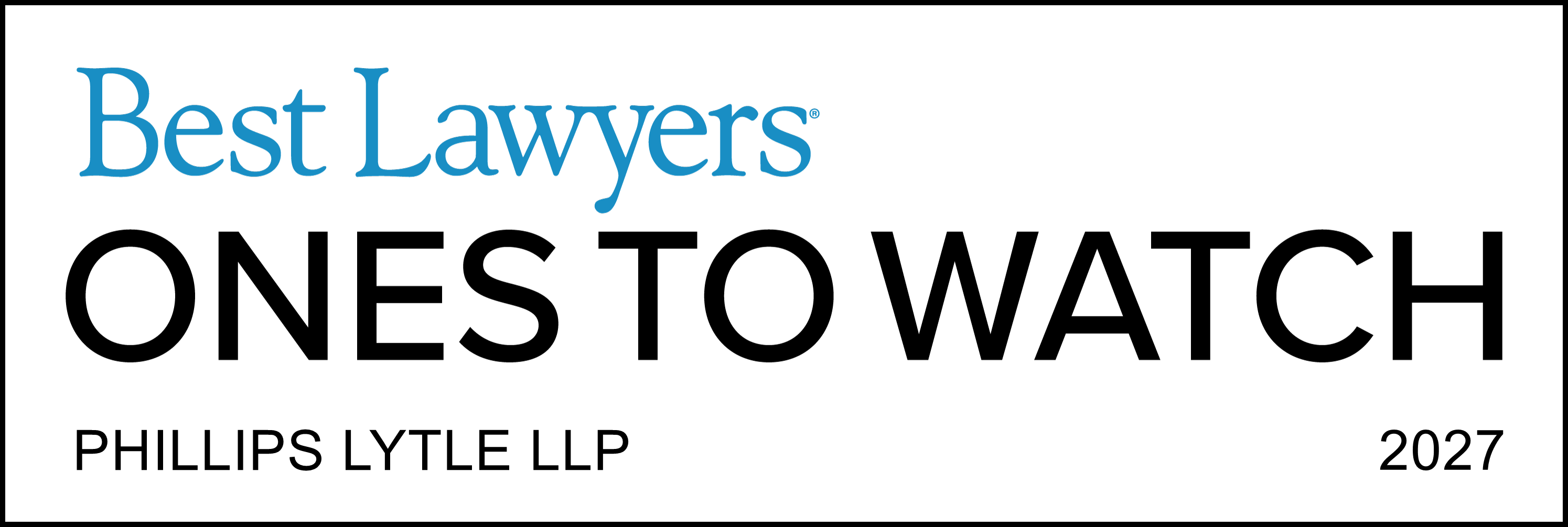 Best Lawyers - Ones to Watch - Firm Badge 2027